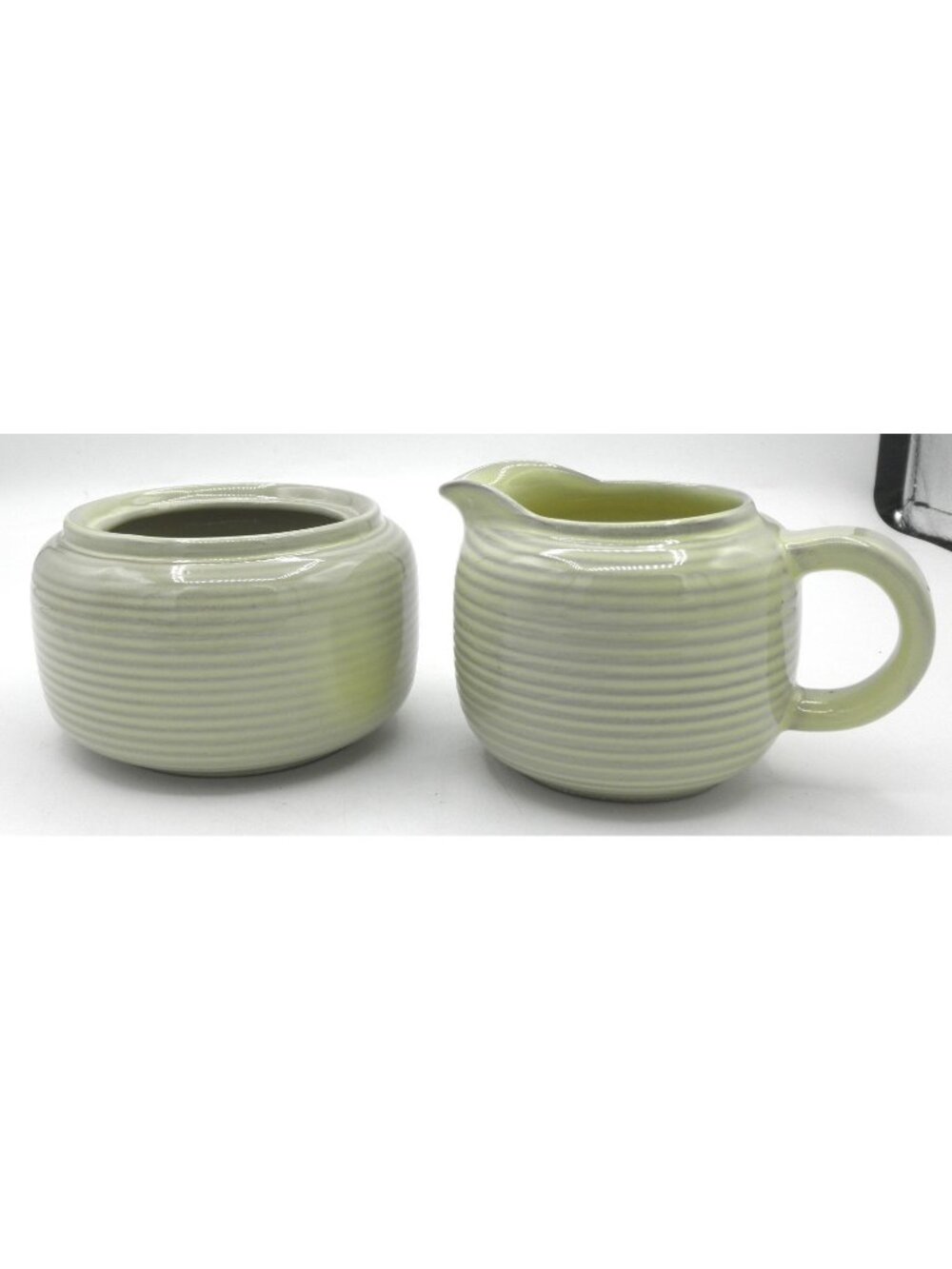 Rare Arabia Michael Schilkin Cream And Sugar Set Celadon NO LID Signed MS